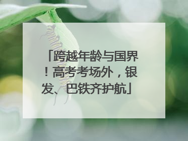 跨越年龄与国界！高考考场外，银发、巴铁齐护航