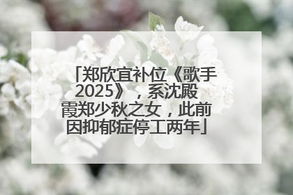 郑欣宜补位《歌手2025》，系沈殿霞郑少秋之女，此前因抑郁症停工两年