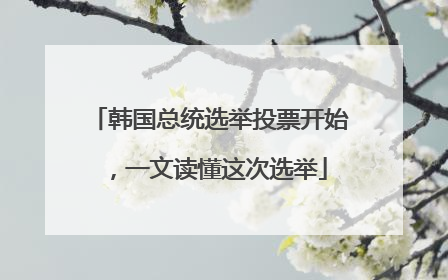 韩国总统选举投票开始，一文读懂这次选举