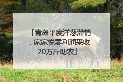 青岛平度洋葱滞销，家家悦零利润采收20万斤助农