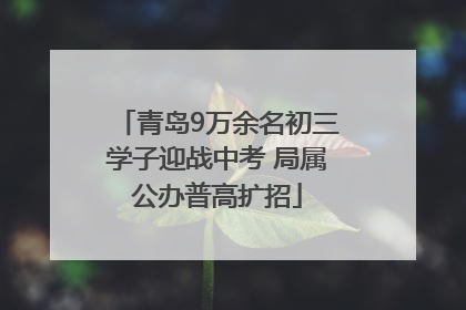 青岛9万余名初三学子迎战中考 局属公办普高扩招
