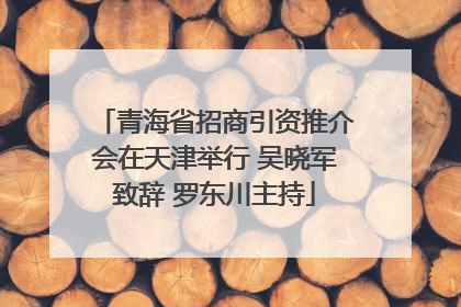 青海省招商引资推介会在天津举行 吴晓军致辞 罗东川主持