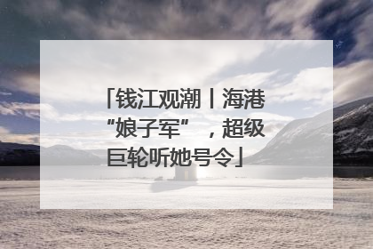 钱江观潮丨海港“娘子军”，超级巨轮听她号令