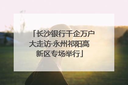 长沙银行千企万户大走访·永州祁阳高新区专场举行