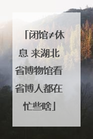 闭馆≠休息 来湖北省博物馆看省博人都在忙些啥