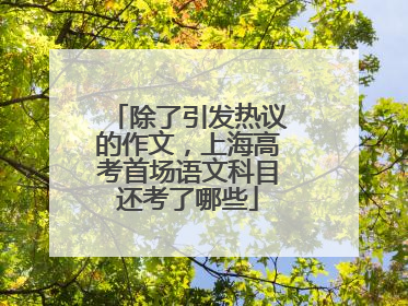 除了引发热议的作文，上海高考首场语文科目还考了哪些