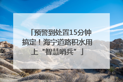 预警到处置15分钟搞定！海宁道路积水用上“智慧哨兵”
