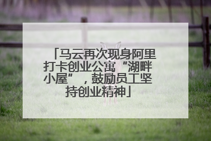 马云再次现身阿里打卡创业公寓“湖畔小屋”，鼓励员工坚持创业精神