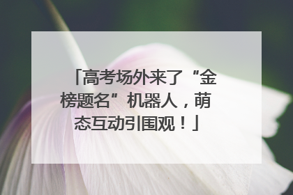 高考场外来了“金榜题名”机器人，萌态互动引围观！