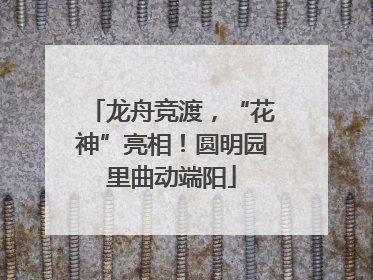 龙舟竞渡，“花神”亮相！圆明园里曲动端阳
