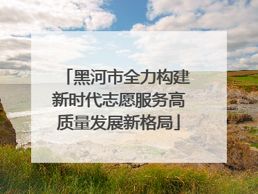 黑河市全力构建新时代志愿服务高质量发展新格局