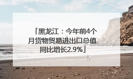 黑龙江：今年前4个月货物贸易进出口总值同比增长2.9%