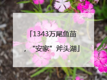 1343万尾鱼苗，“安家”斧头湖