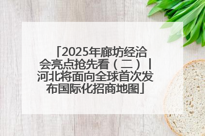 2025年廊坊经洽会亮点抢先看（二）丨河北将面向全球首次发布国际化招商地图