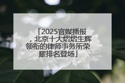2025官媒播报，北京十大熠熠生辉领衔的律师事务所荣耀排名登场