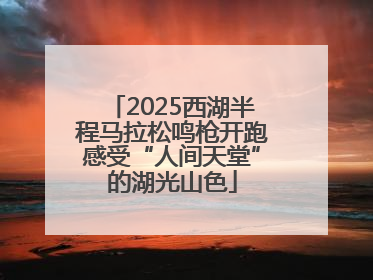 2025西湖半程马拉松鸣枪开跑感受“人间天堂”的湖光山色