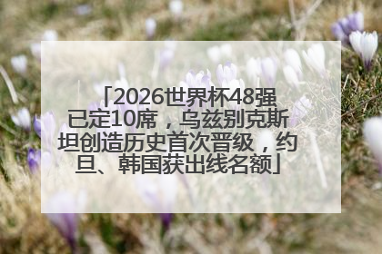 2026世界杯48强已定10席，乌兹别克斯坦创造历史首次晋级，约旦、韩国获出线名额