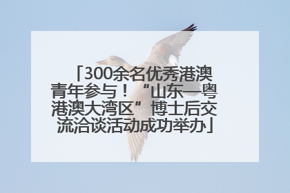 300余名优秀港澳青年参与！“山东—粤港澳大湾区”博士后交流洽谈活动成功举办