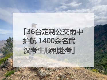 36台定制公交雨中护航 1400余名武汉考生顺利赴考