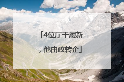 4位厅干履新，他由政转企