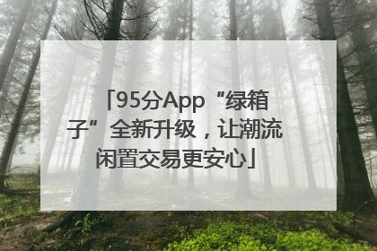 95分App“绿箱子”全新升级，让潮流闲置交易更安心